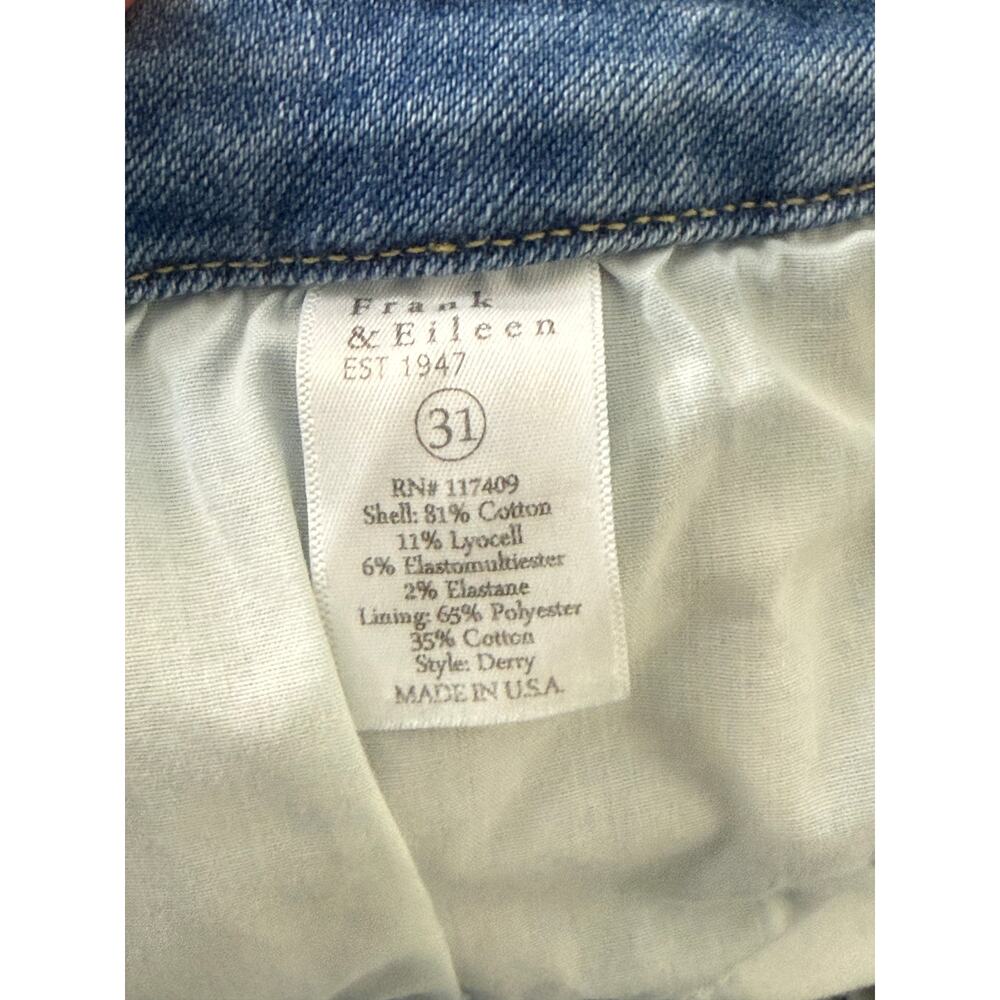 Frank & Eileen Derry High Rise Crop Jeans Classic Blue Wash Size 31 - Picture 14 of 16